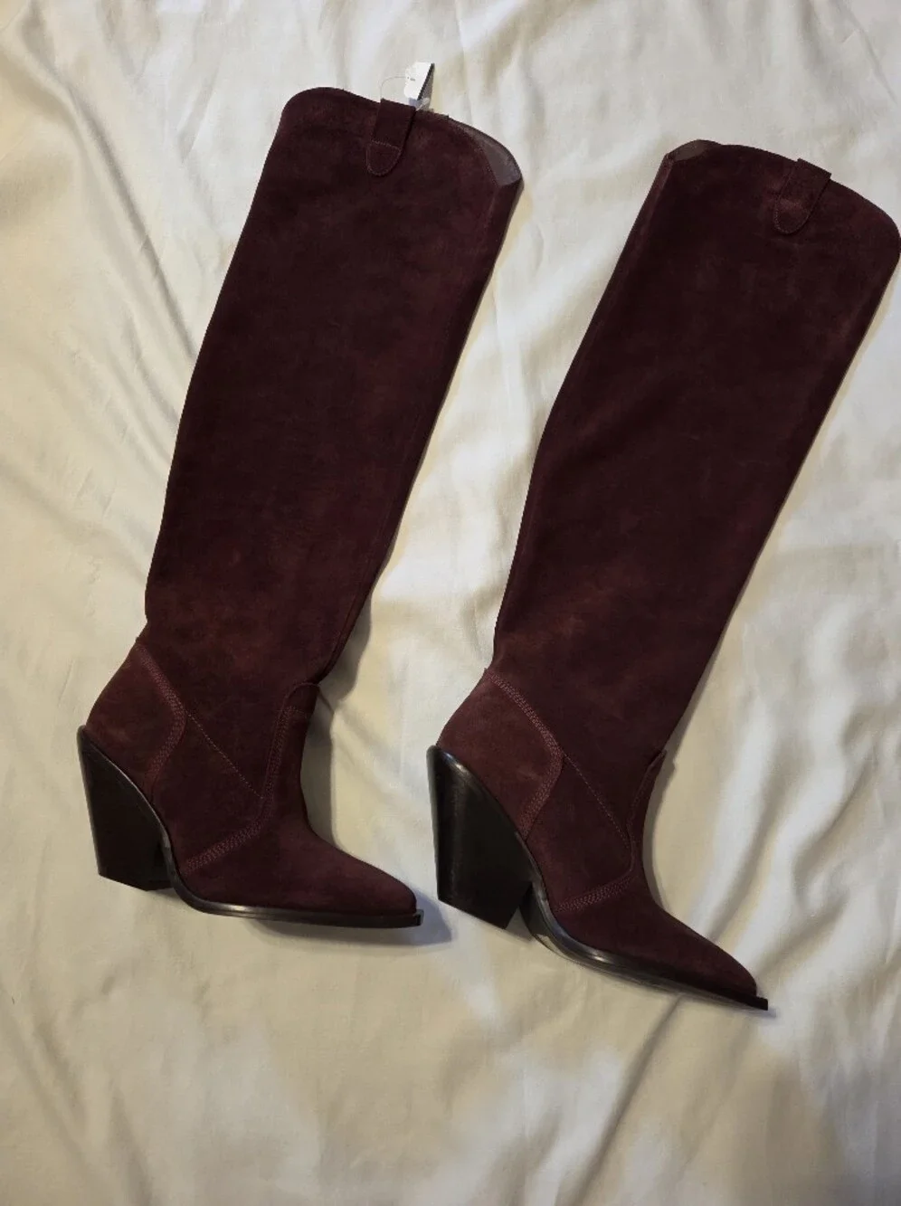 Free People Triple Crown Over The Knee Boot Espresso Suede, NWOT